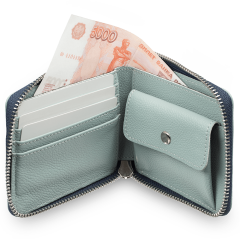 Кошелек Zipper Grey-Blue - Image 2
