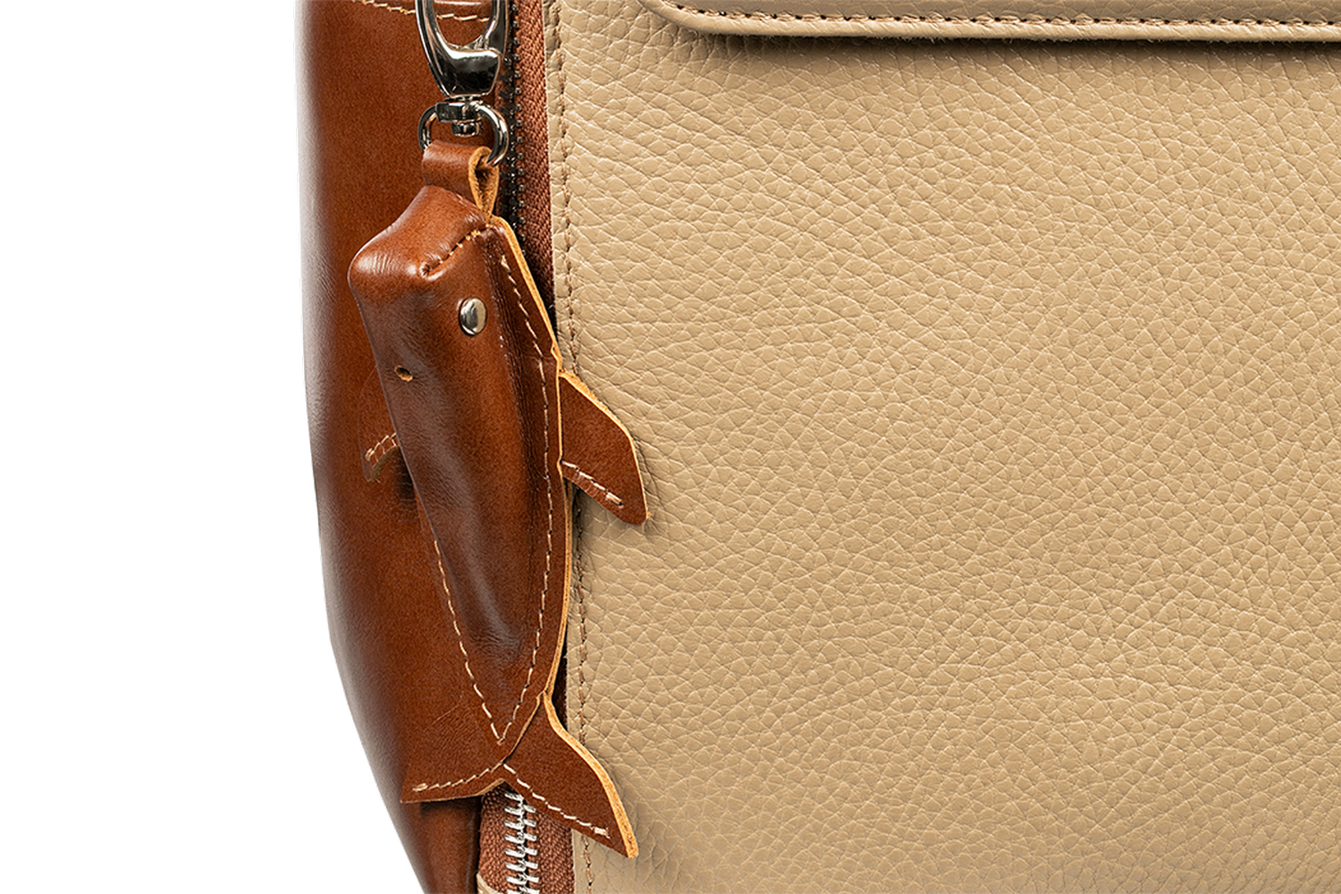 Женский рюкзак Большой Дельфин Бежевый - Image 7