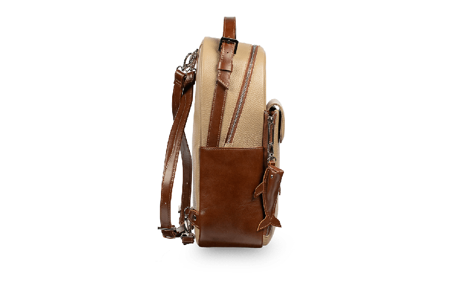 Женский рюкзак Большой Дельфин Бежевый - Image 5