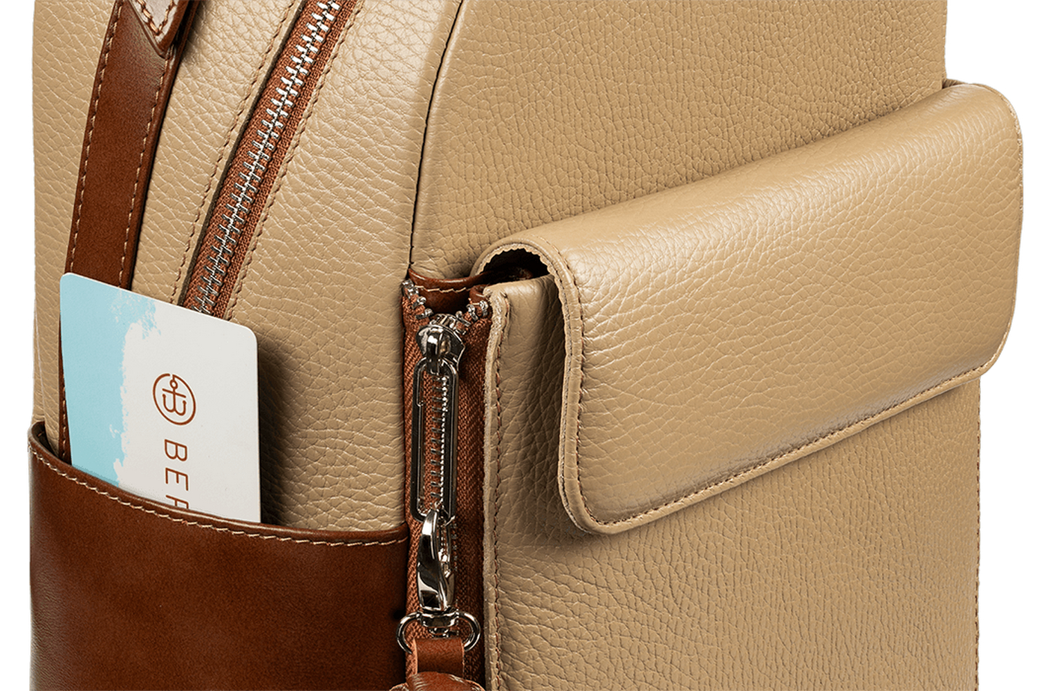 Женский рюкзак Большой Дельфин Бежевый - Image 9