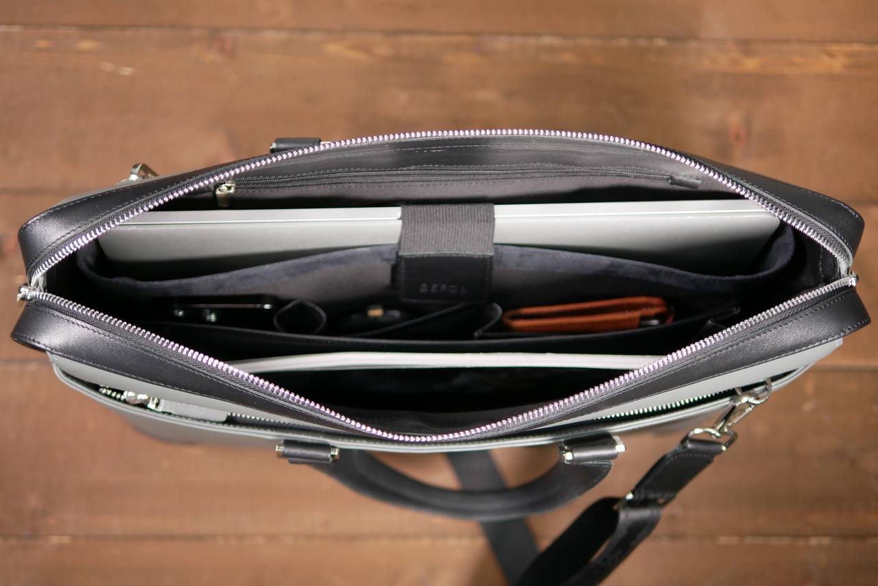 Мужская деловая сумка Pebble Black - Image 11