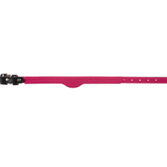 Кожаный ошейник для кошек и маленьких собак Black-Viva Magenta - Image 7