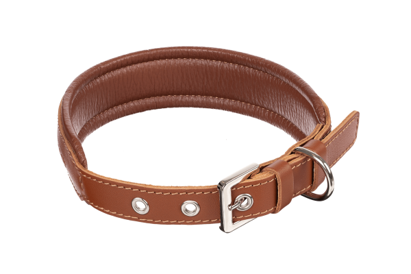 Кожаный ошейник Brown L