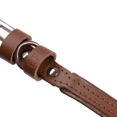 Кожаный ошейник для кошек и маленьких собак Brown - Image 5