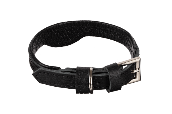 Кожаный ошейник для кошек и маленьких собак Black