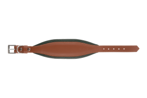 Кожаный ошейник Селедка Green-Brown