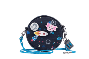 Сумка маленькая круглая Луна канвас Blue