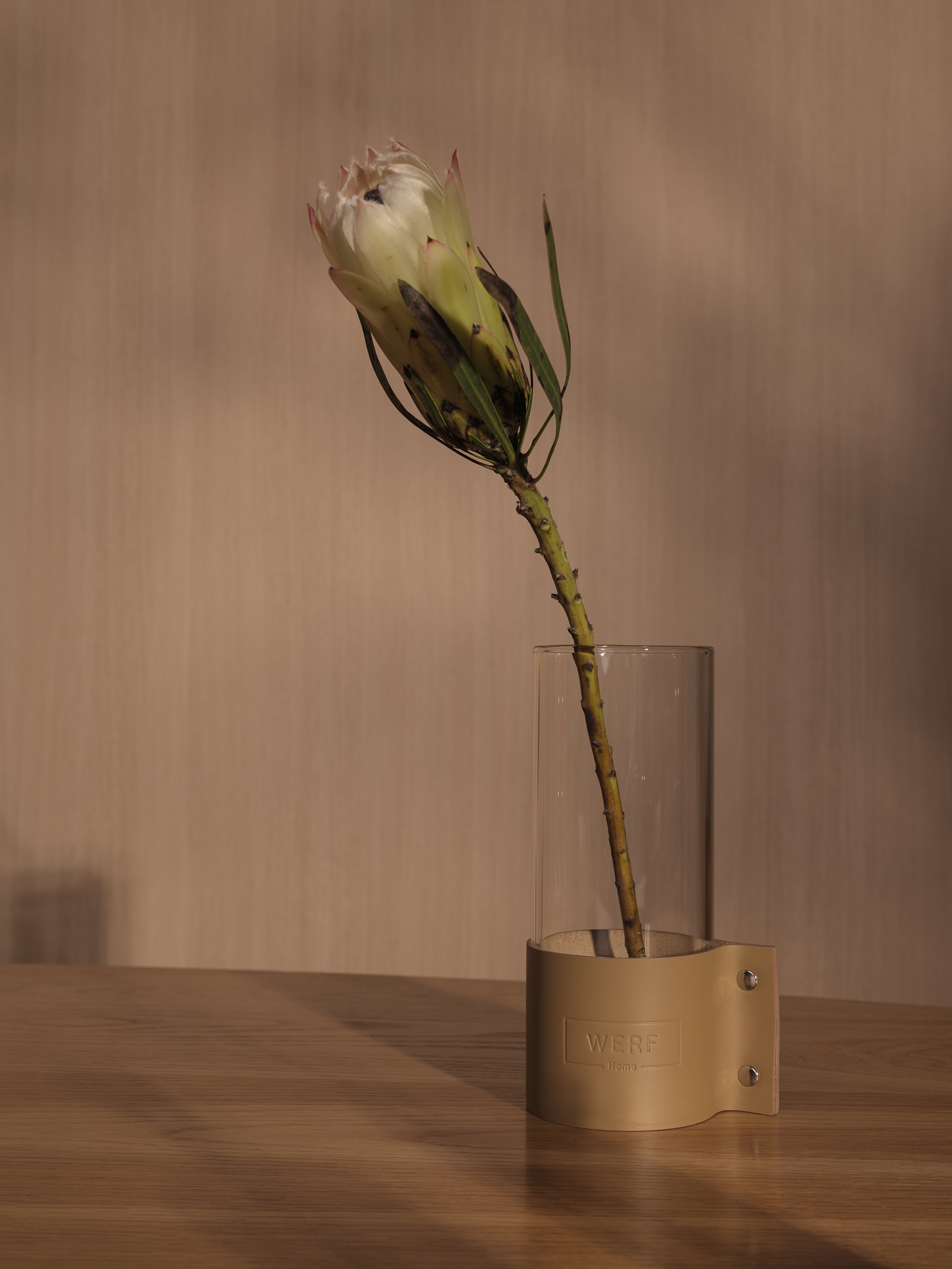 Холдер кожаный для подсвечника "Тепло" Caramel - Image 6