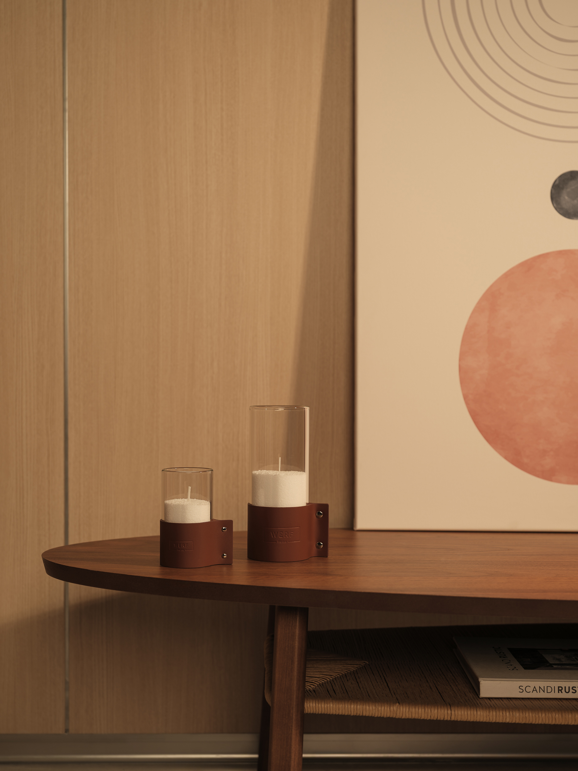 Холдер кожаный для подсвечника "Тепло" Brandy - Image 6