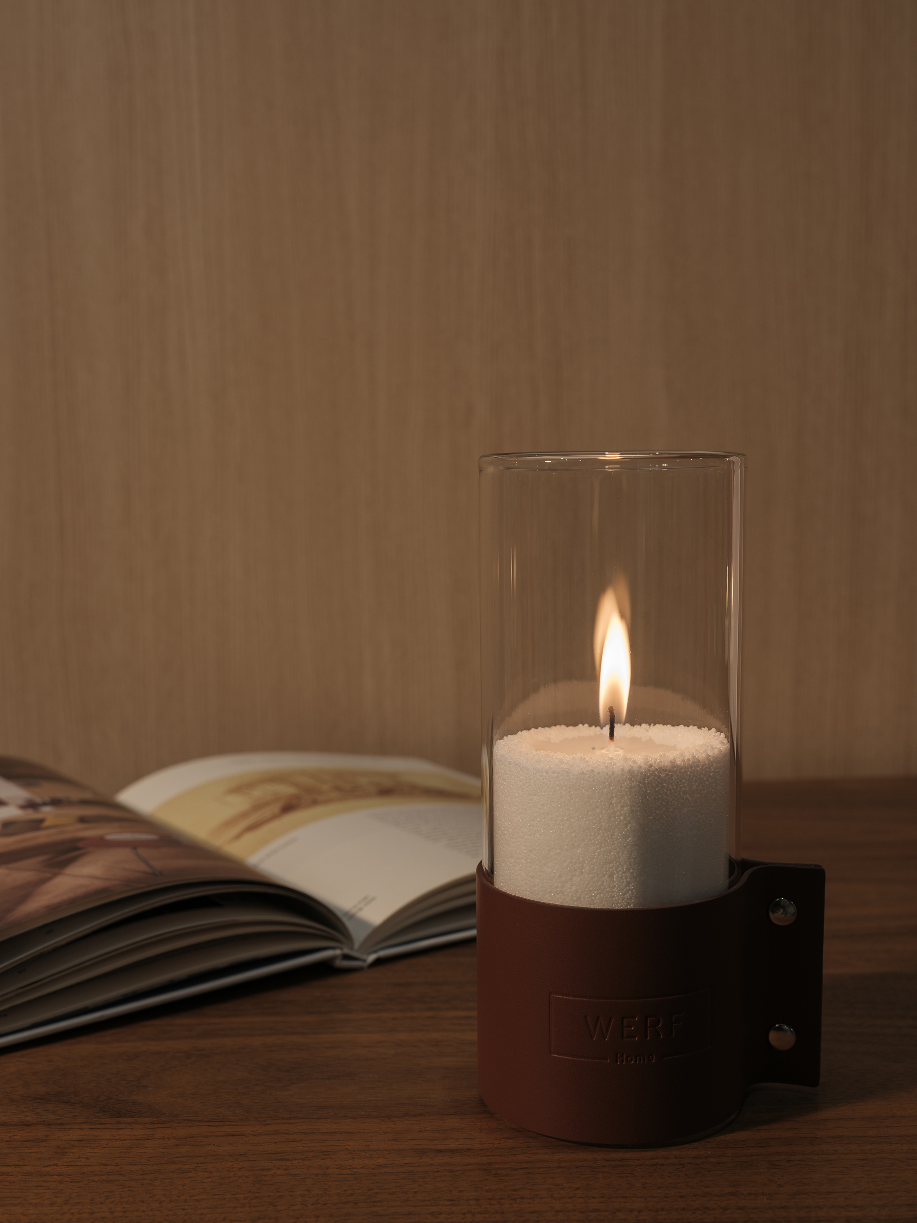 Холдер кожаный для подсвечника "Тепло" Brandy - Image 2