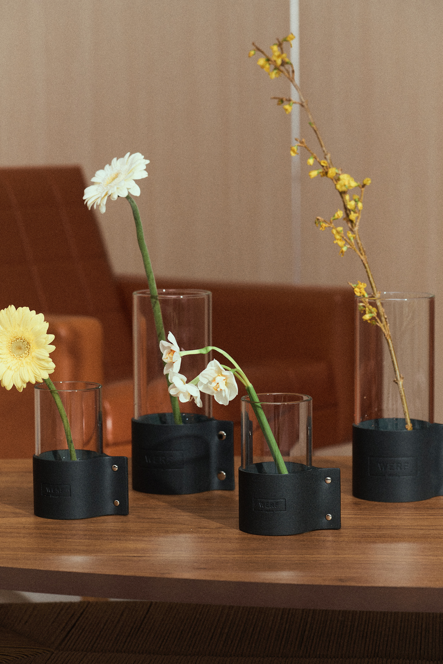 Холдер кожаный для подсвечника "Тепло" S Black - Image 2