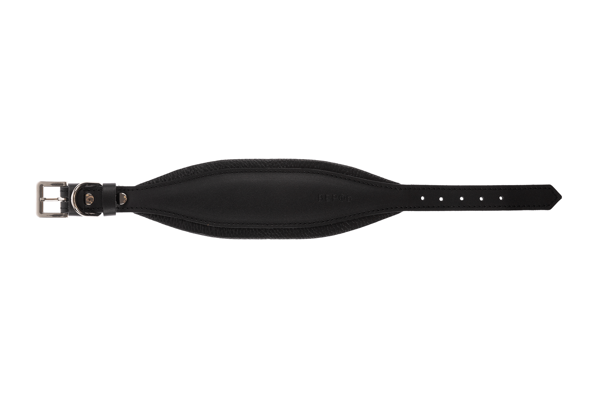 Кожаный ошейник Селедка Black(A)