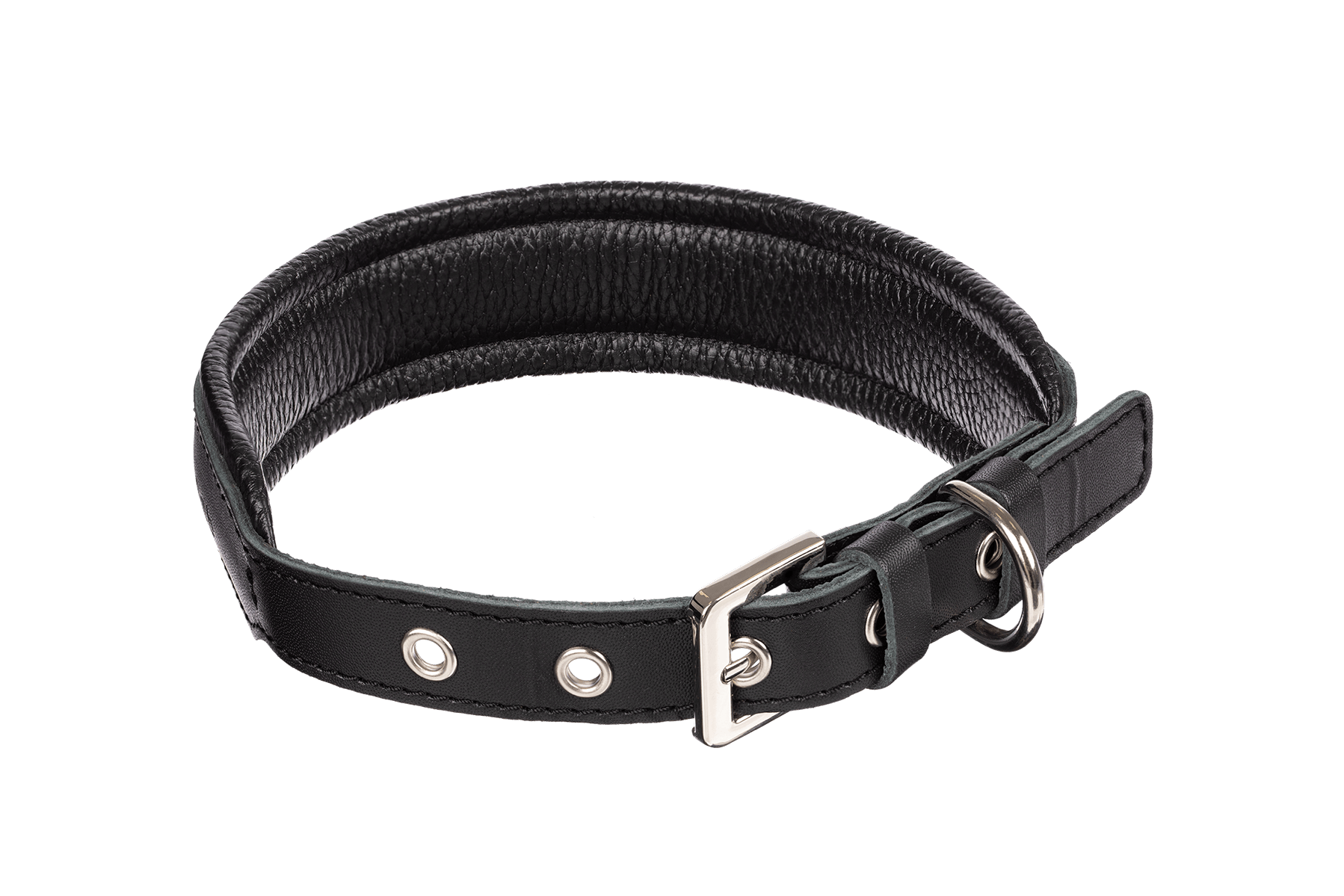 Кожаный ошейник Black L(A)