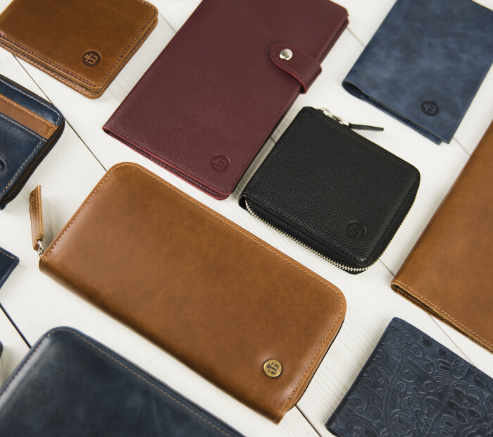 кожаные кошельки