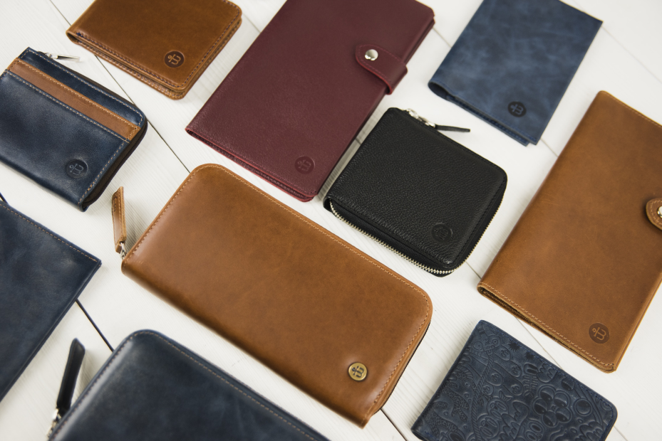 кожаные кошельки