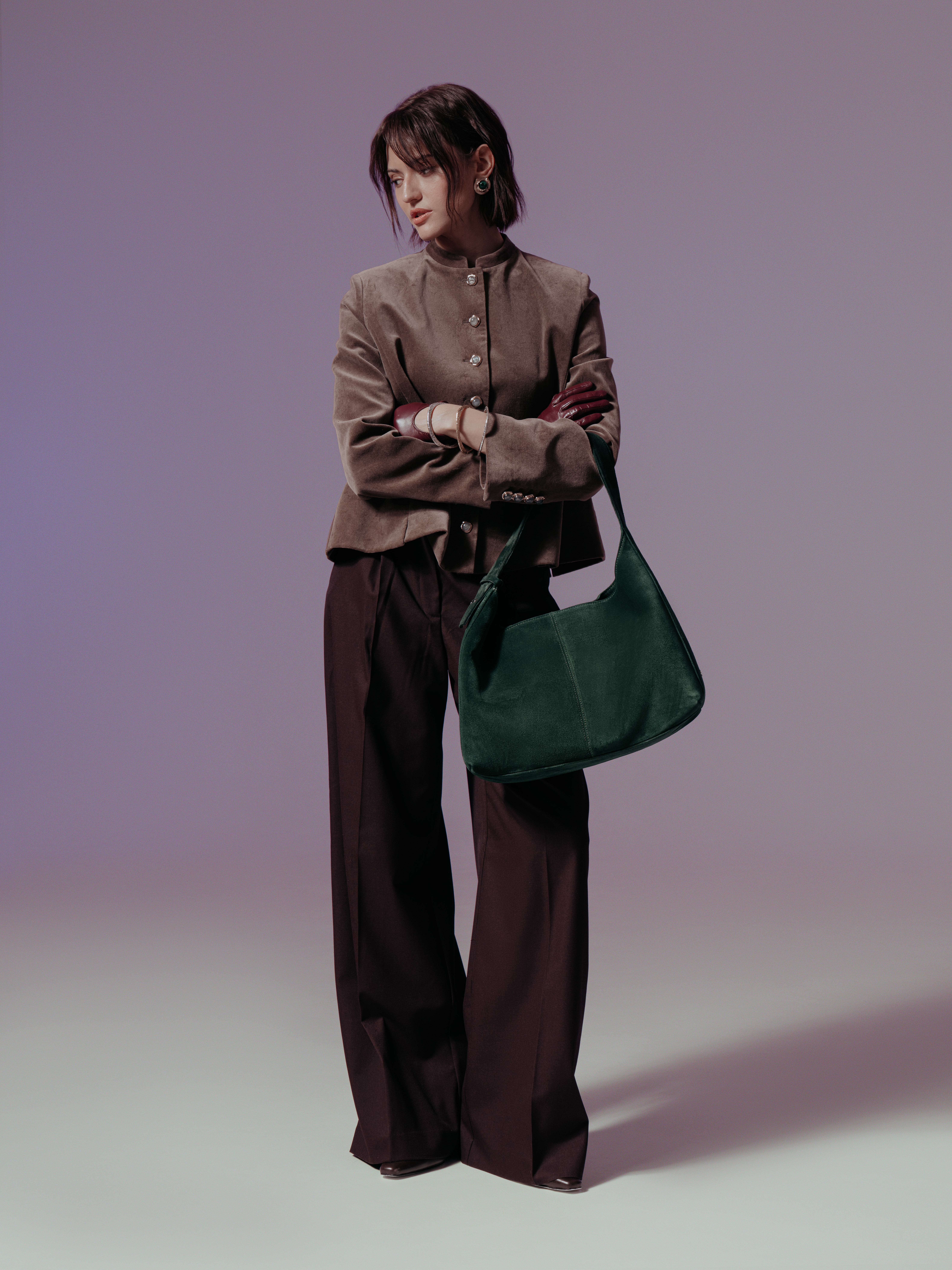 Женская сумка Foxtrot велюр Emerald - Image 7