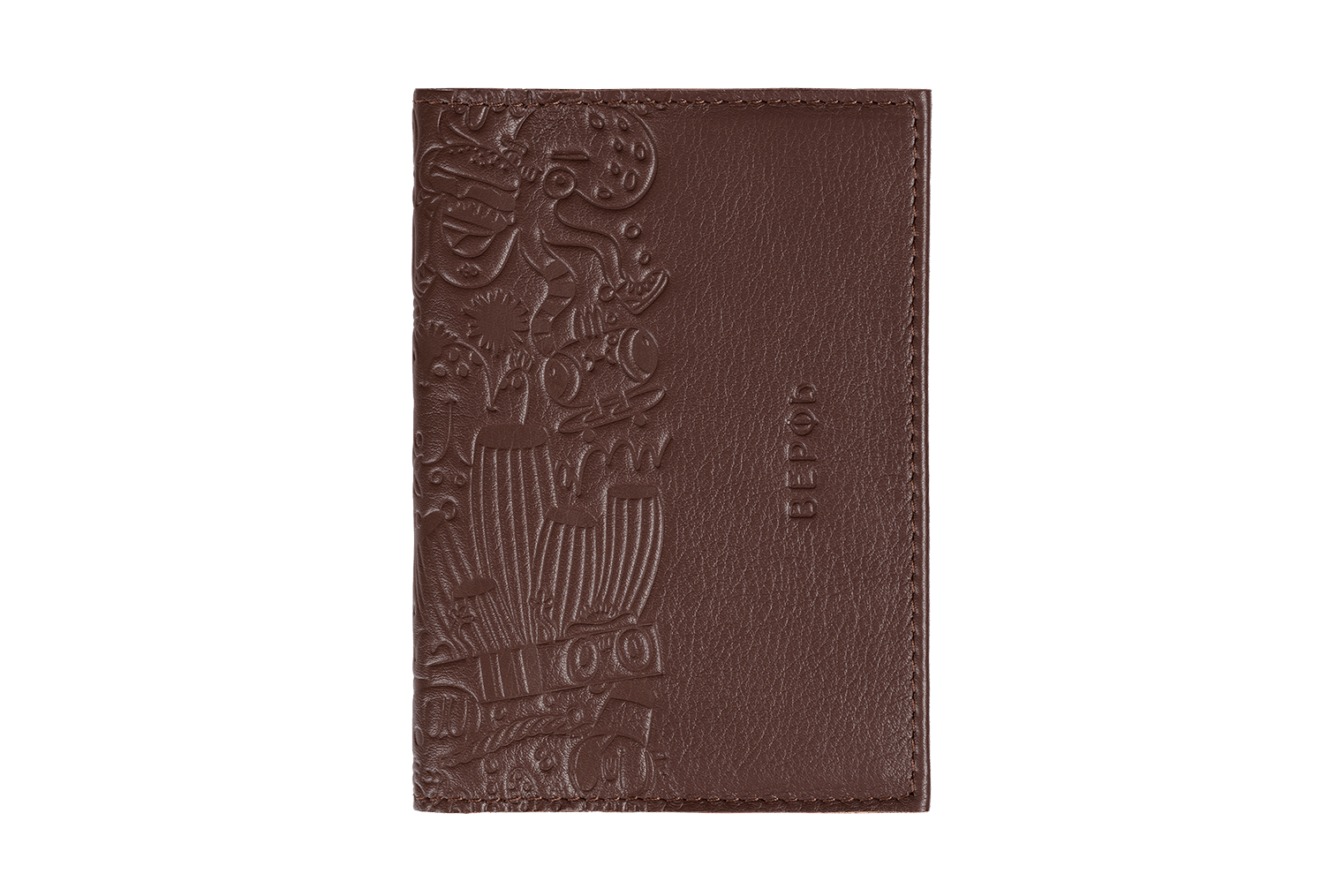 Обложка на паспорт Докер Ека Темно-коричневый